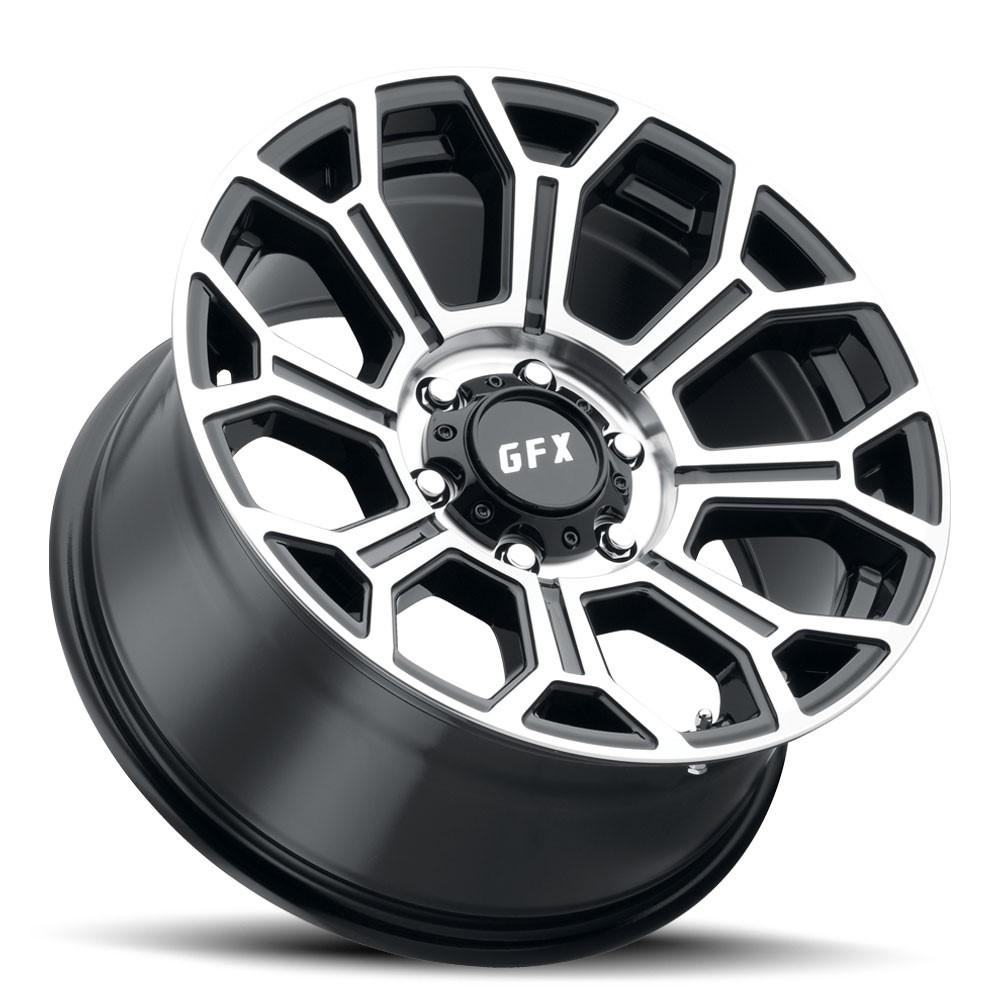 G-FX TR19 16x8.5 6X139.7 0 Gloss Black Machined Face