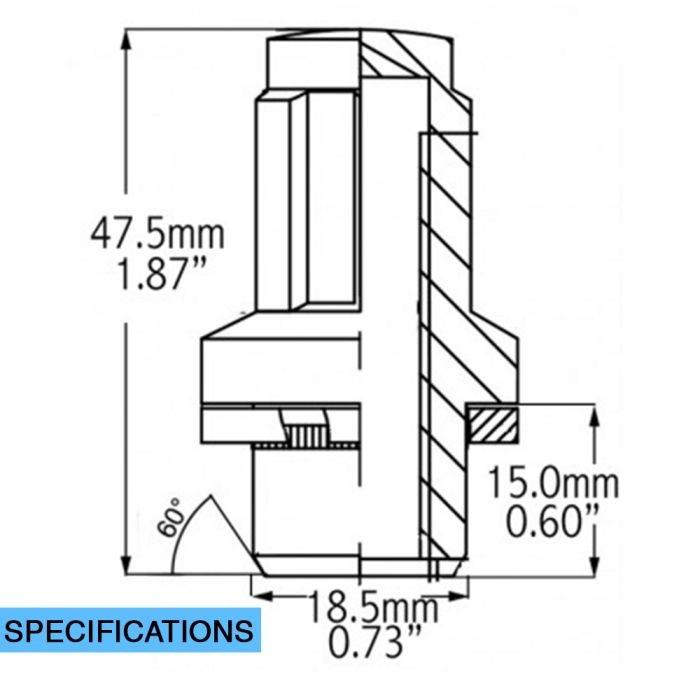 Locking Lug Nut Set - Toyota OE Style Tall Version 12x1.5