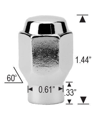 Lug Nut - ET Bulge Acorn Chrome 13/16" Hex