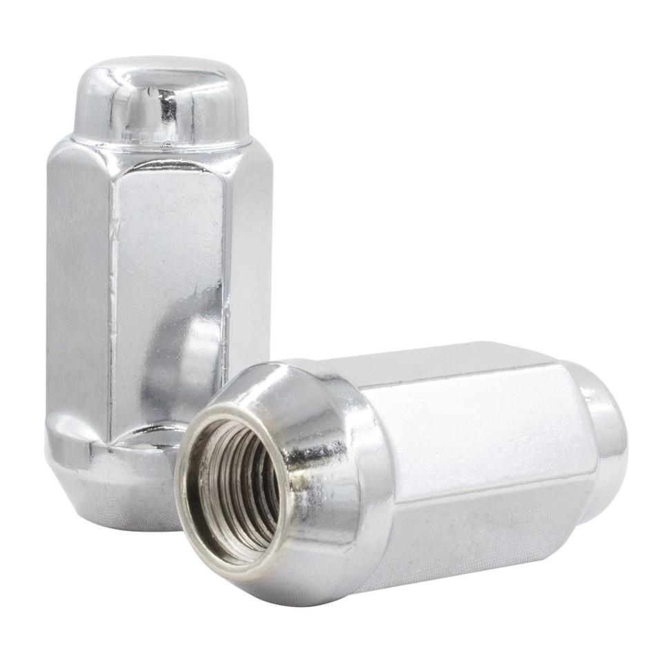 Lug Nut - Duplex Bulge Acorn Chrome 1.9" Tall 7/8" Hex