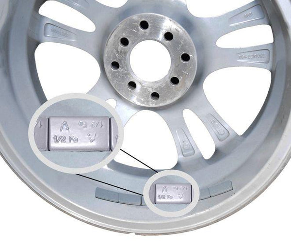 Wheel Weights - Adhesive 1/2 oz. Low Profile Segments - Silver 52 3oz. Strips
