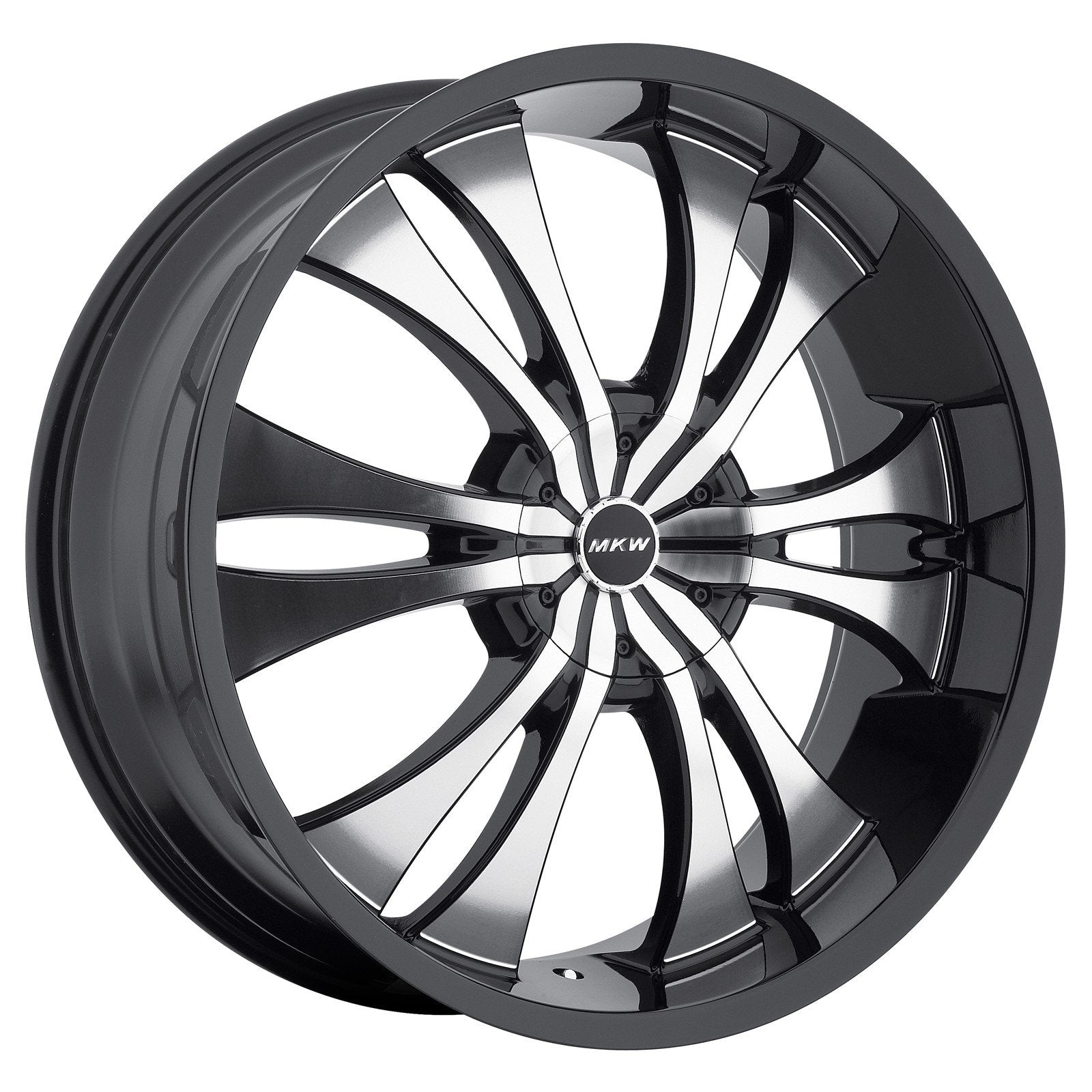 MKW M114 17x7.5 5x100 & 5x114.3 40mm Gloss Black Machined