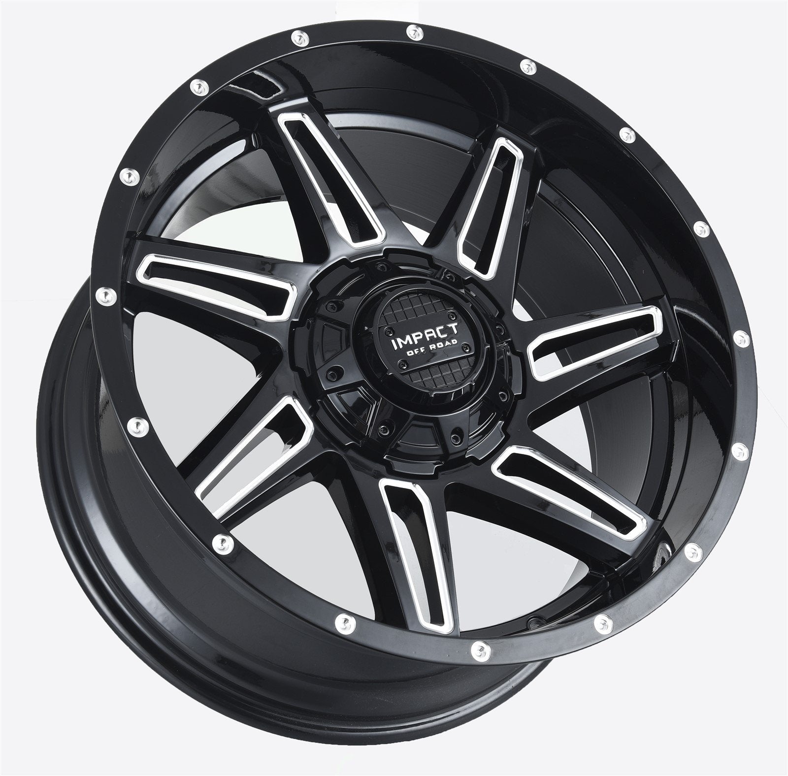 Impact 820 20x10 5x139.7 & 5x127 -12 Gloss Black/Milling Windows