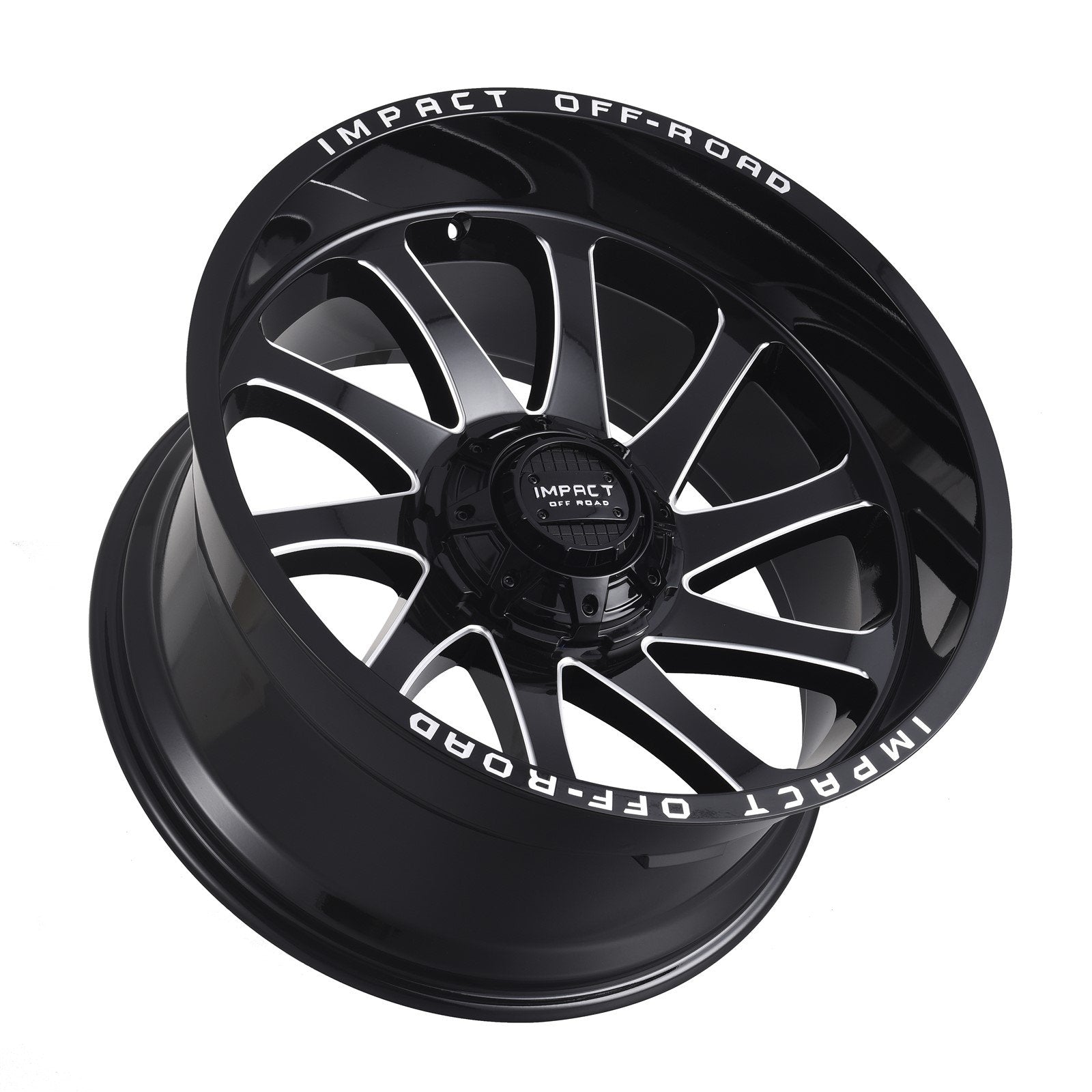 Impact 825 26x12 5x139.7 & 5x127 -44 Gloss Black/Milling Windows