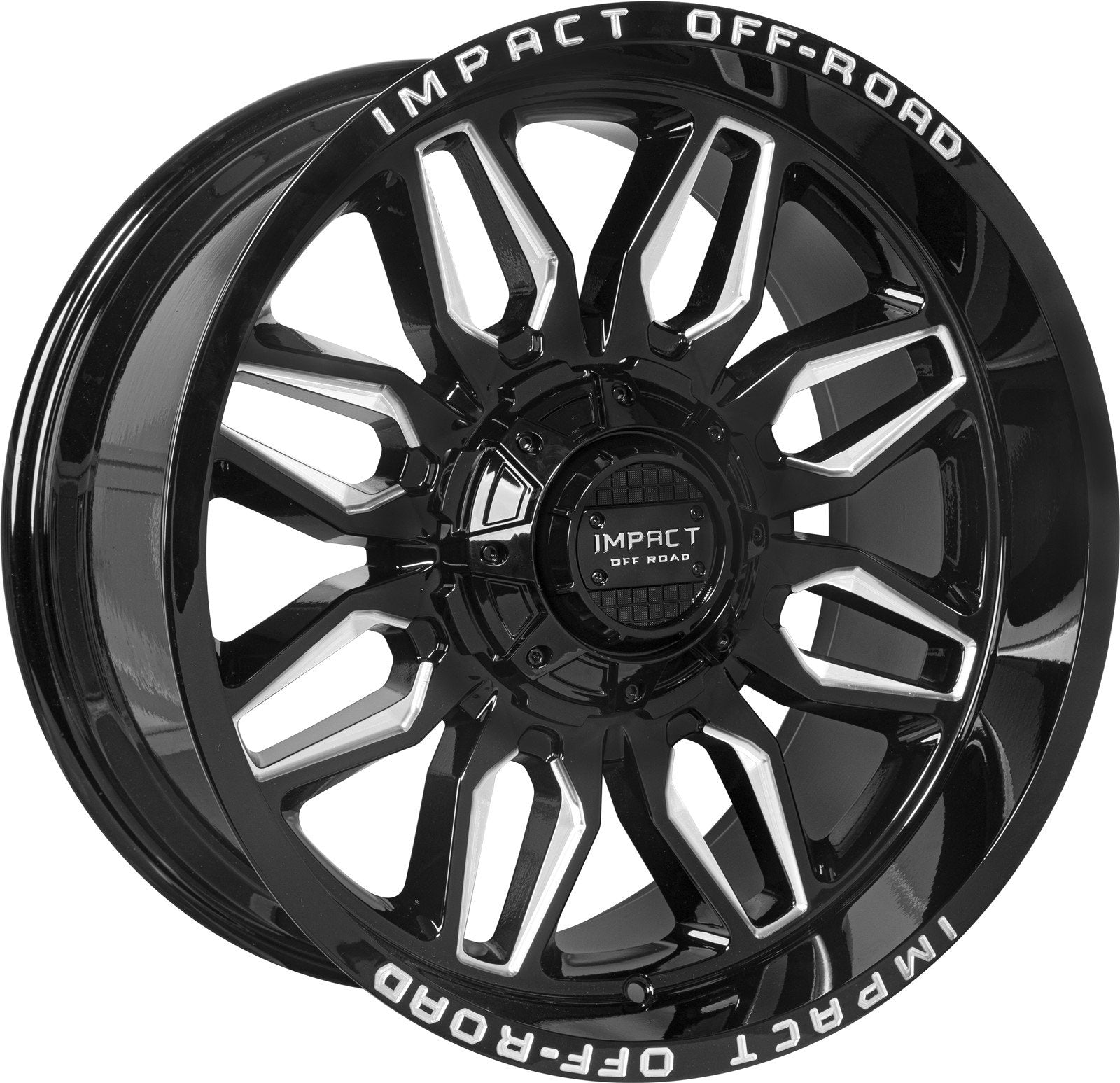 Impact 827 20x10 6x139.7 & 6x135 -12 Gloss Black/Milling Windows