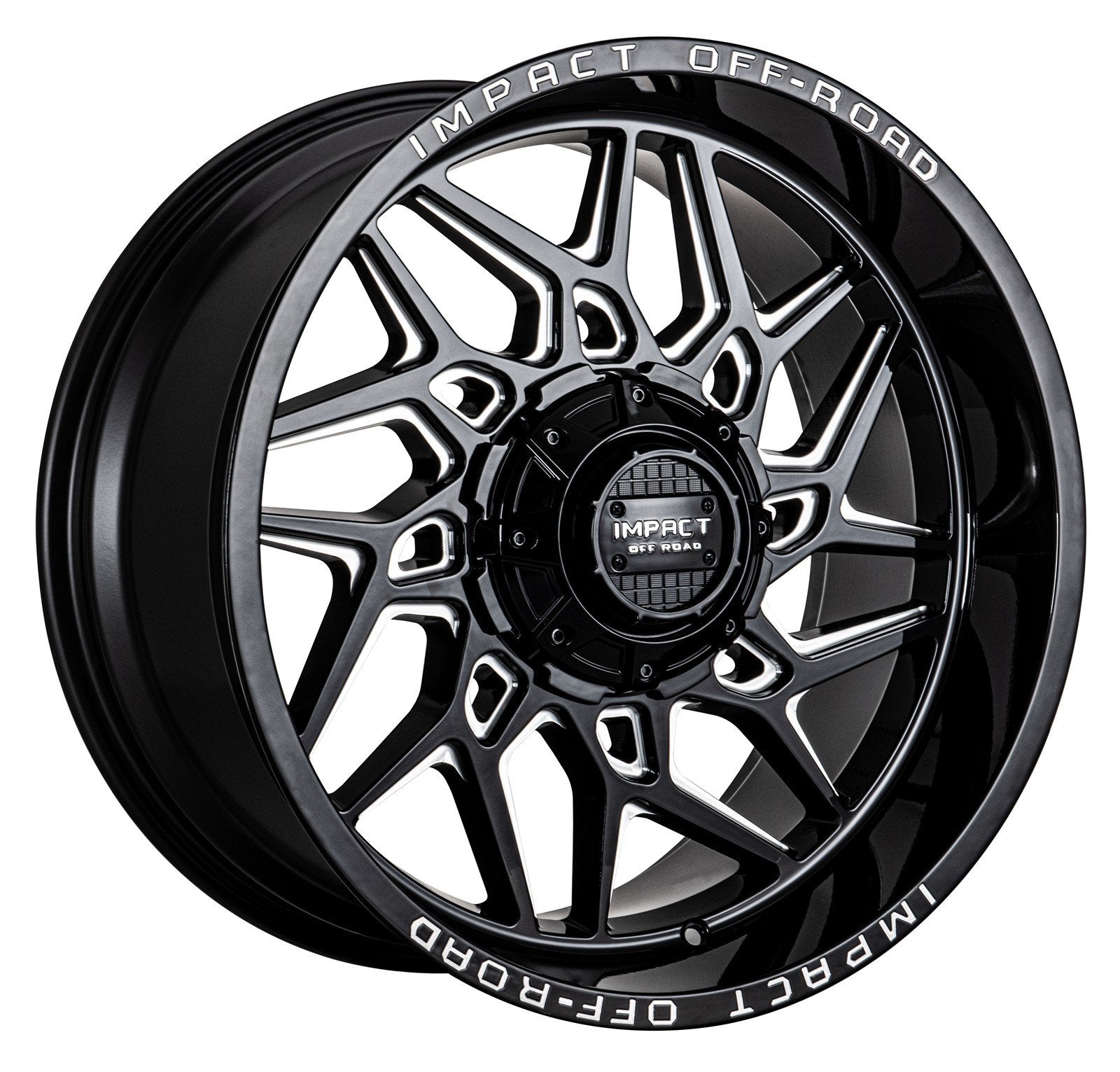 Impact 829 20x10 6x139.7 & 6x135 -12 Gloss Black/Milling Windows