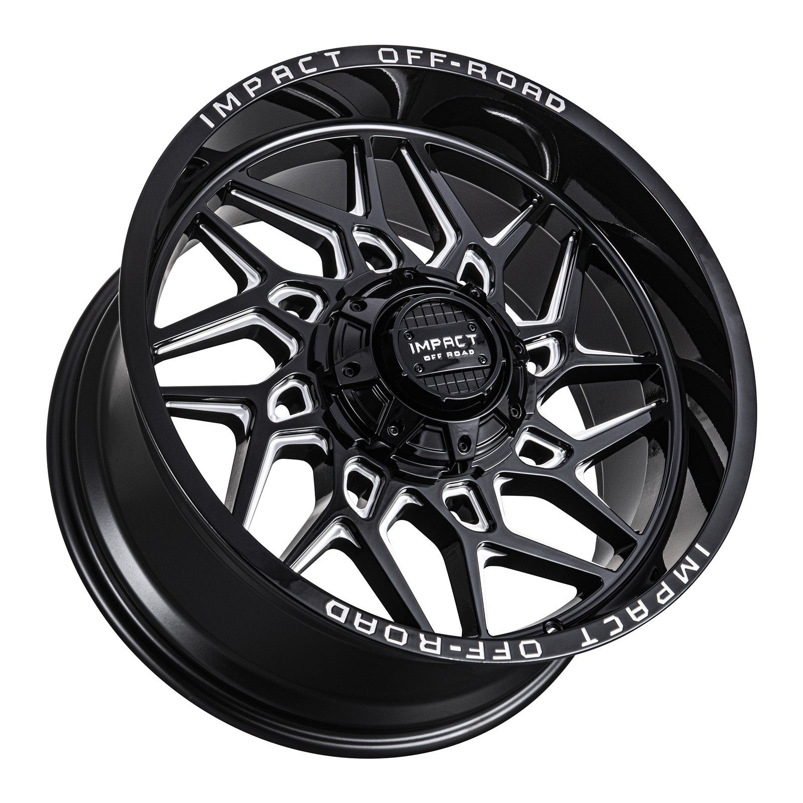 Impact 829 20x10 6x139.7 & 6x135 -12 Gloss Black/Milling Windows