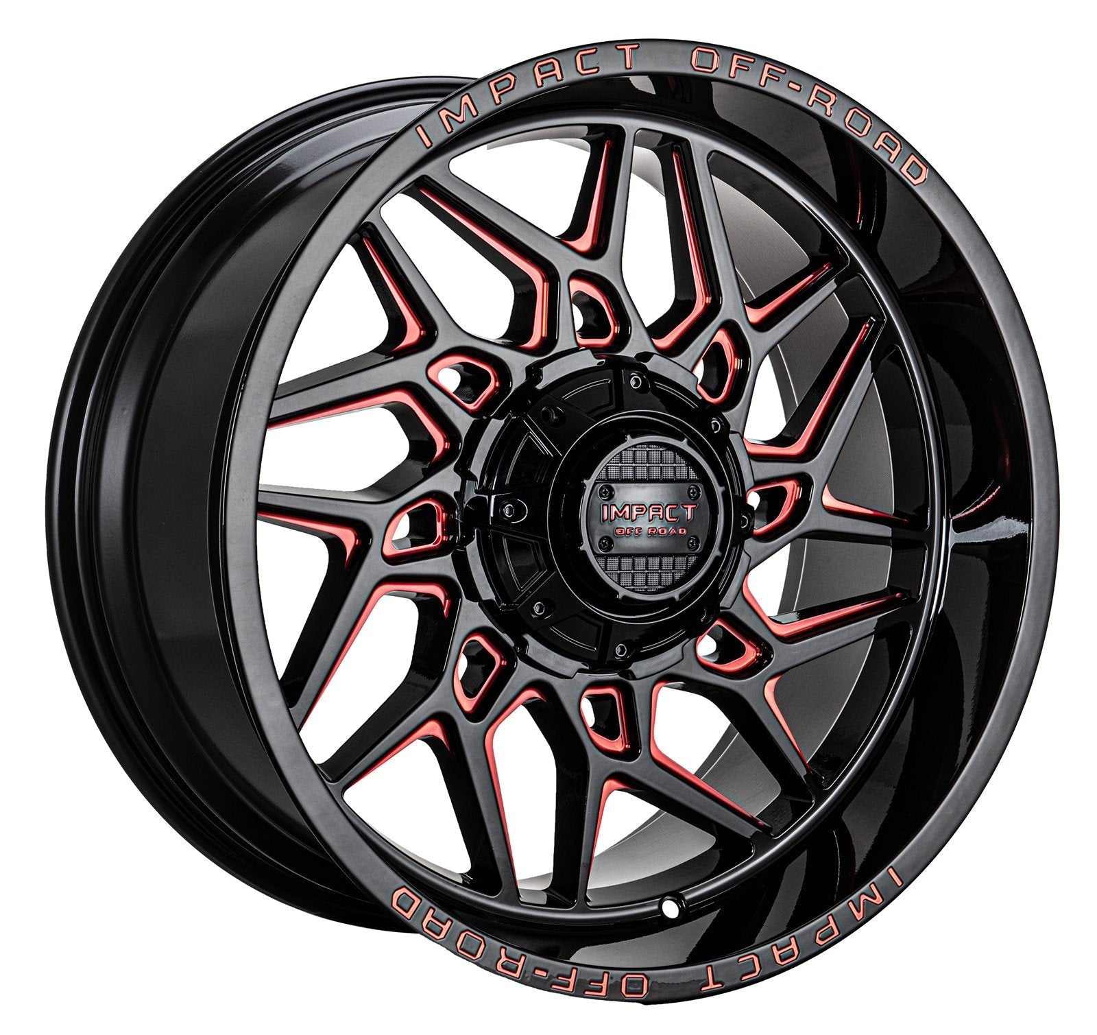 Impact 829 20x10 6x139.7 & 6x135 -12 Gloss Black/Red Milled
