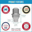 Lug Nut - 24 OE Style Replacement 14x1.5 Lugs Extended Thread for Ford F150