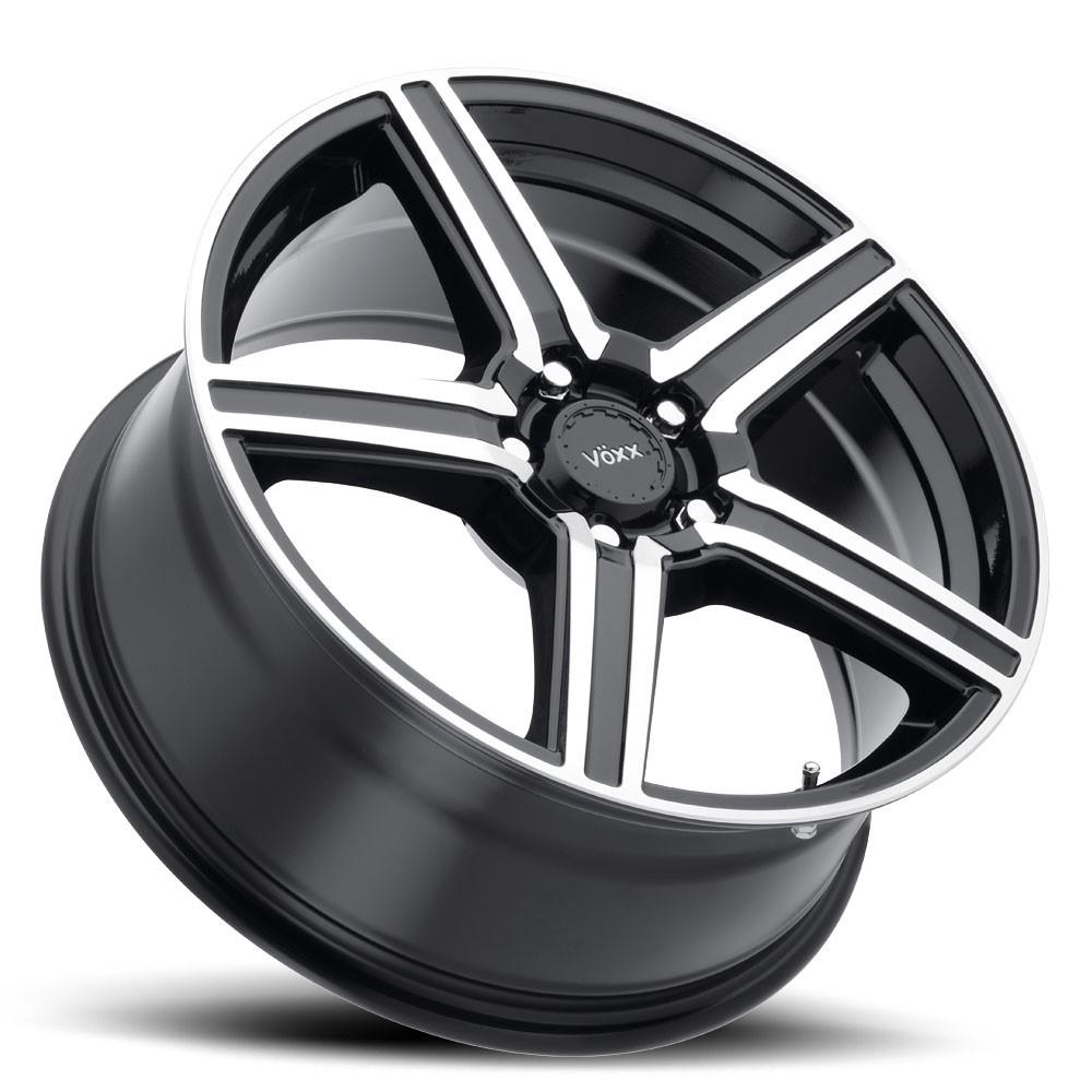 Voxx Como 16x7 5X108/114.3 40 Gloss Black Machined Face
