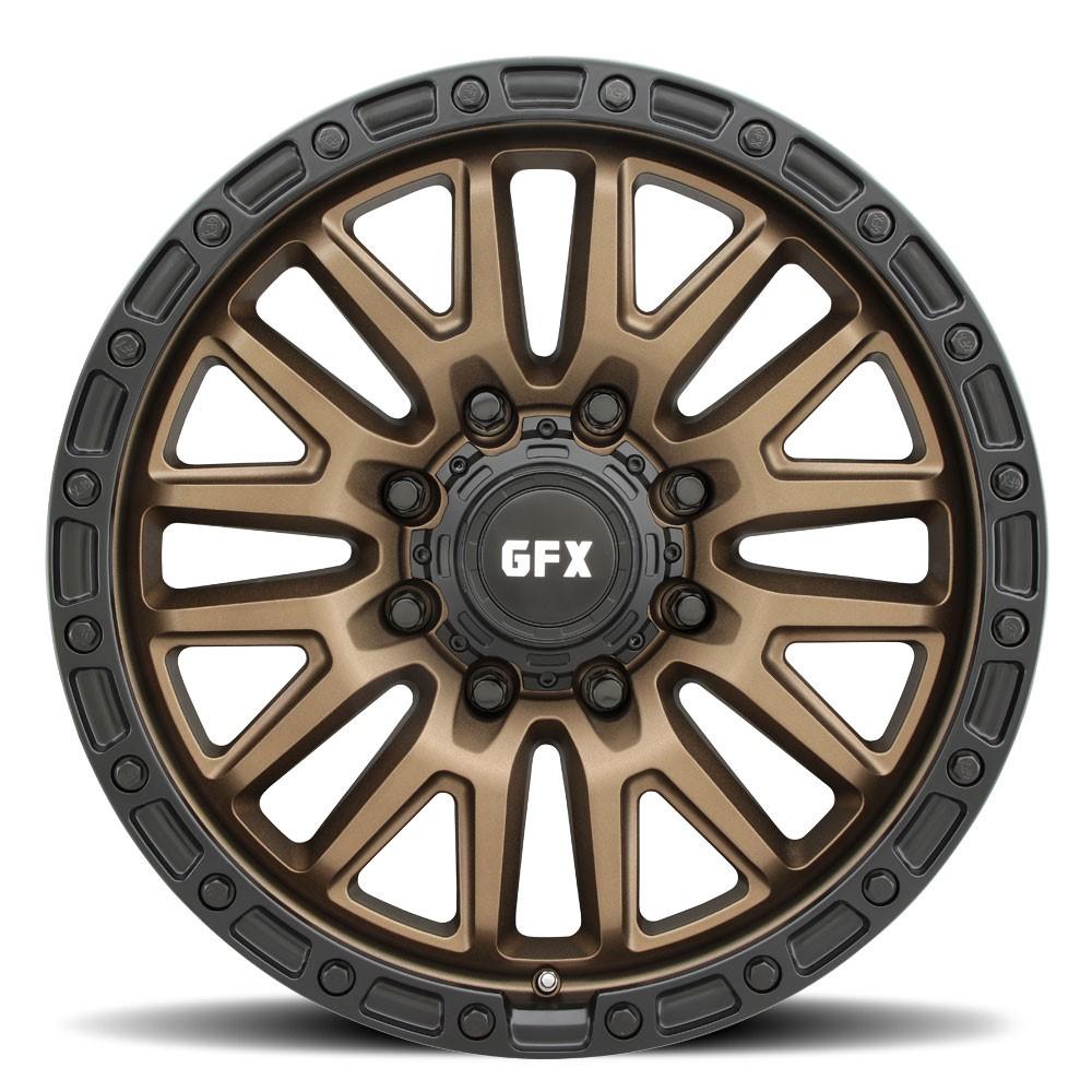 G-FX TR26 20x9 8X165.1 18 Bronze w/Black Lip & Matte Black Bolts