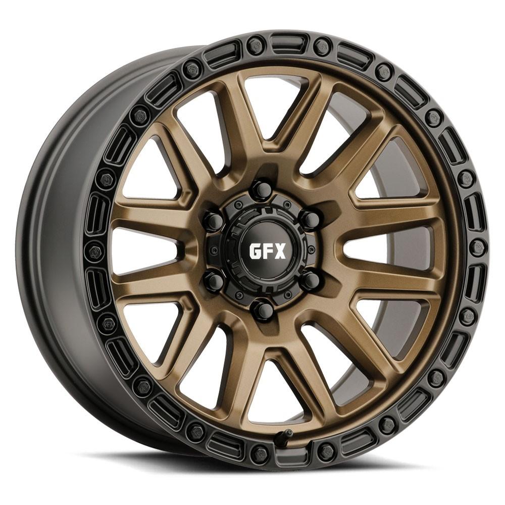 G-FX TR26 17x9 6X139.7 0 Bronze w/Black Lip & Matte Black Bolts