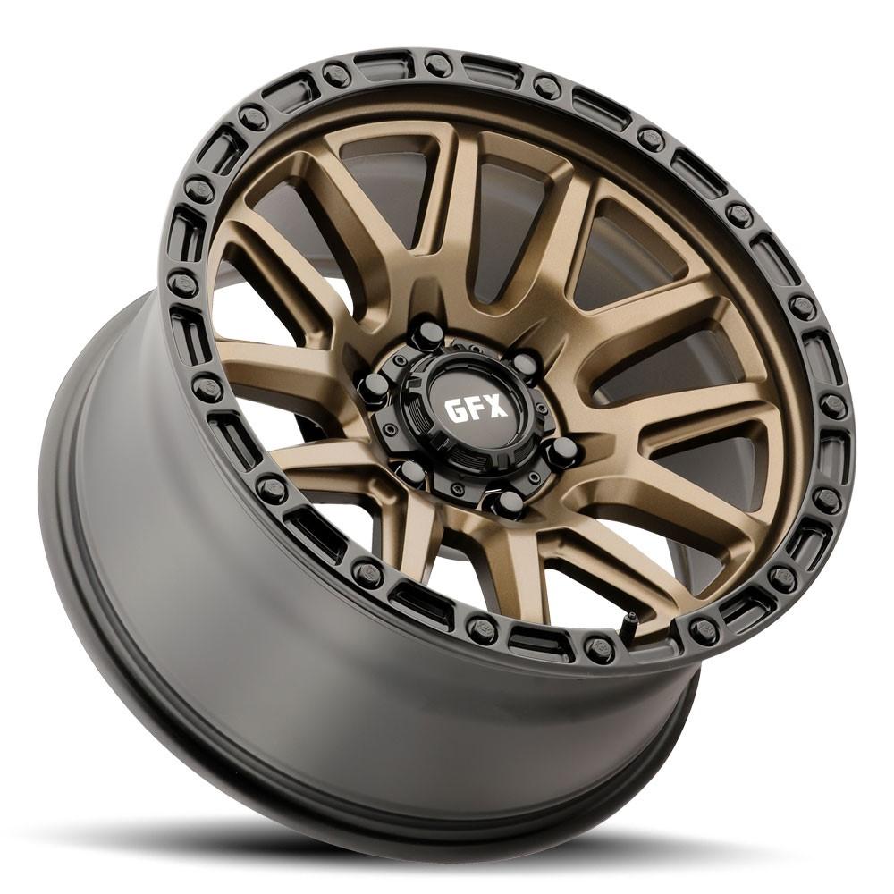 G-FX TR26 18x9 6X139.7 0 Bronze w/Black Lip & Matte Black Bolts