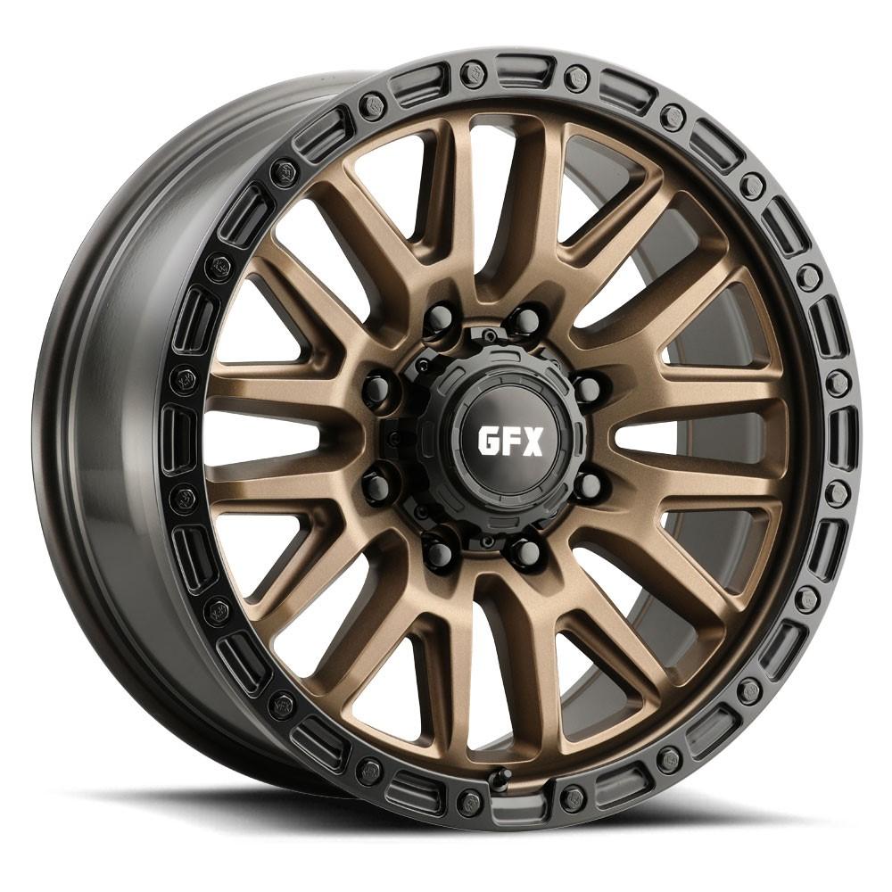 G-FX TR26 18x9 8X165.1 18 Bronze w/Black Lip & Matte Black Bolts