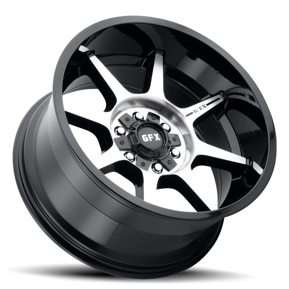G-FX TR31 18x9 6X135/139.7 18 Gloss Black Machined Face