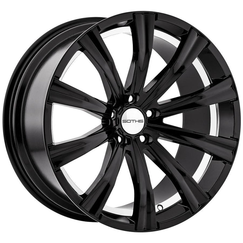 Sothis SC101 20x8.5 5x114.3 +32mm Gloss Black Machined Inner Rim