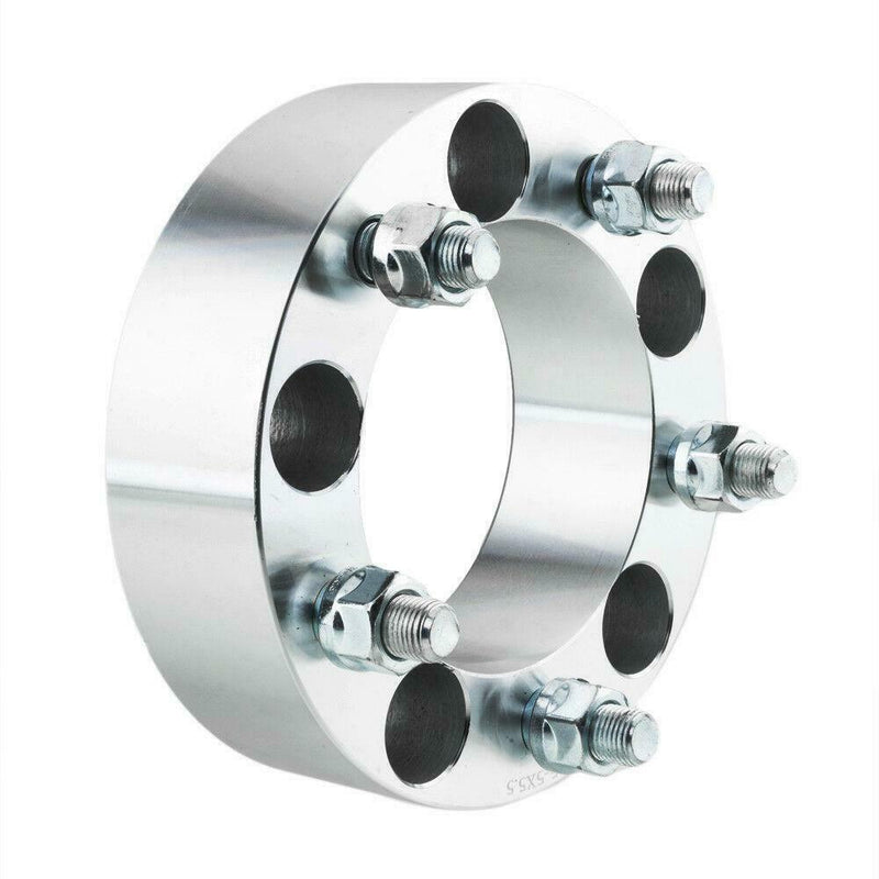 2 Wheel Spacers - 5x5.5 - 1.25" Thick 1/2-20 Studs 87.1mm Hub