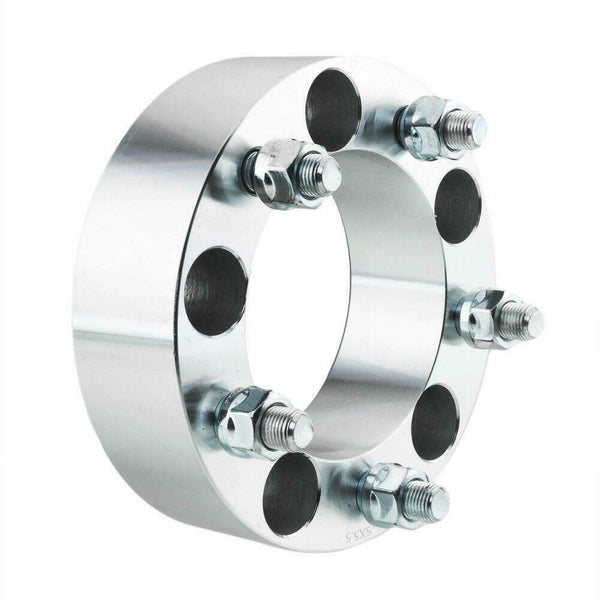 2 Wheel Spacers - 5x5.5 - 2.0" Thick 1/2-20 Studs 108mm Hub