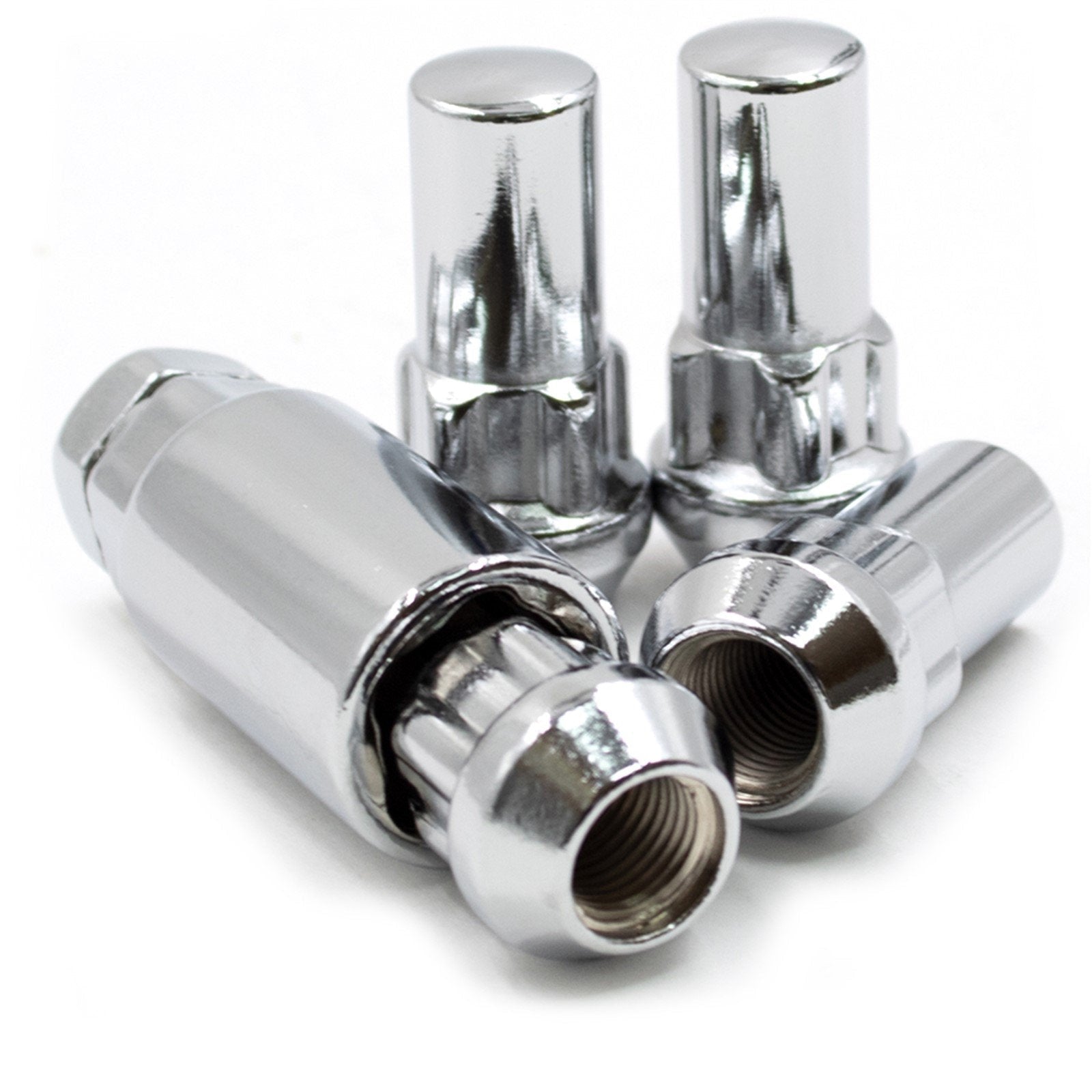 Locking Lug Nut Set - Bulge Acorn Chrome 1.72" Tall