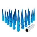 Lug Nut - Spike Blue Spline 14x1.5 4.4" Tall