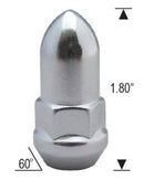 Lug Nut - Bullet Bulge Acorn Black 3/4" Hex