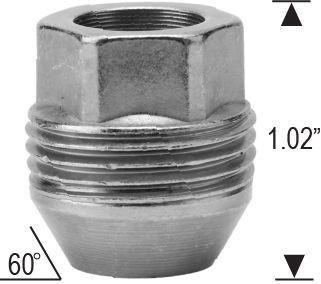 Lug Nut - GM Style Dual Thread 12x1.5 3/4" Hex