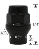 Lug Nut - ET Bulge Acorn Black 3/4" Hex