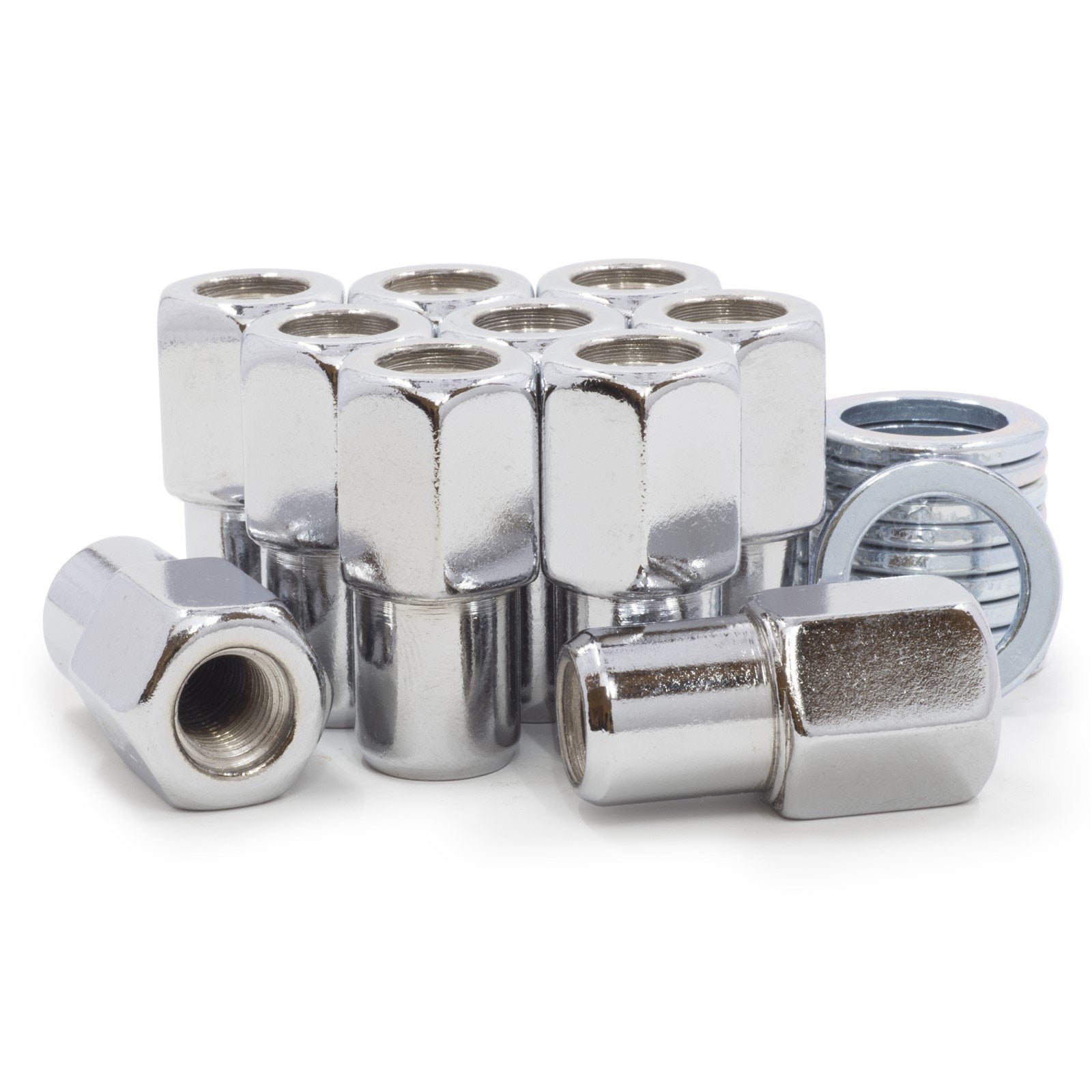 Lug Nut - Standard Mag 0.75" Open End Chrome - Standard Washers