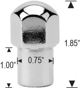 Lug Nut - Duplex Mag 1.0" Chrome - Standard Washers