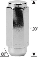 Lug Nut - Duplex Acorn Chrome 1.9" Tall 7/8" Hex