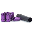 Lug Nut - 6 Spline 12x1.5 Bulge Acorn Purple 1.38" Tall