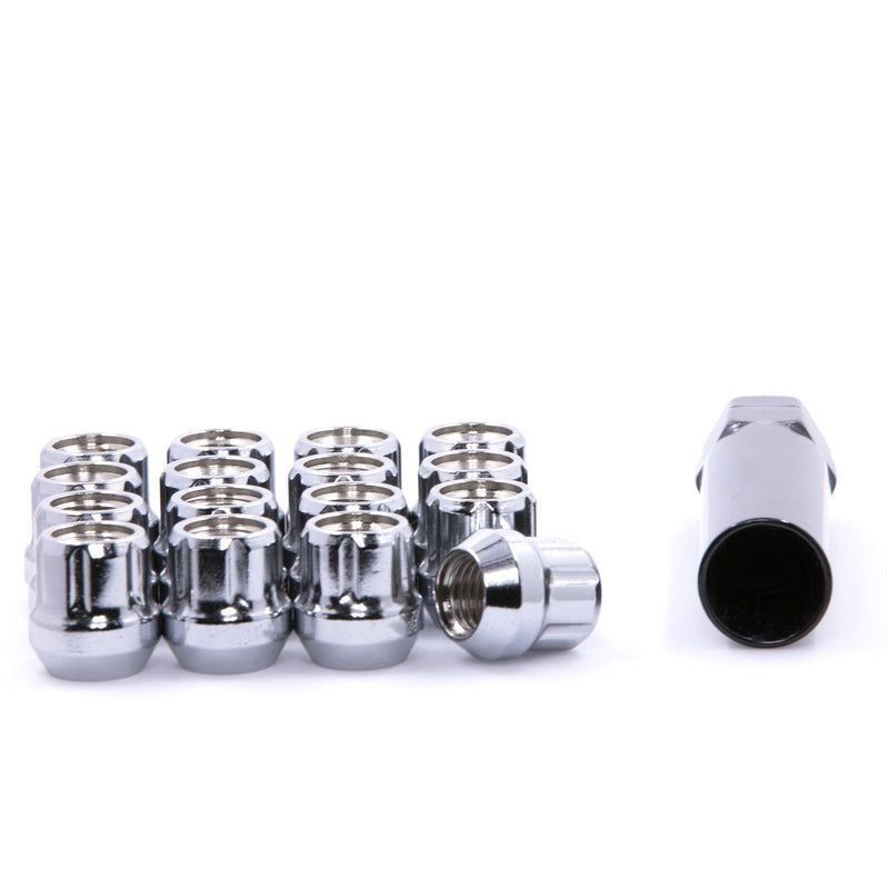 Lug Nut - 6 Spline Bulge Acorn Open End Chrome