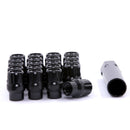 Lug Nut - 6 Spline ET Open End Bulge Acorn Black