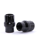 Lug Nut - 6 Spline ET Open End Bulge Acorn Black