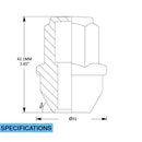 Lug Nut - 24 OE Replacement Lugs for Ford F150 14x1.5 Black