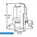 Lug Nut - OE Style Long Mag Lug for Toyota Alloy Wheels Chrome