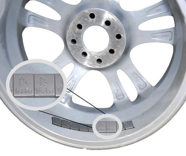 Wheel Weights - Adhesive 1/4 oz. Low Profile Segments - Silver 52 3oz. Strips
