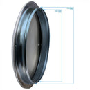 Cap - Plain Stainless 8" Rally Cap for Ralley Wheel (6.75" Ring)