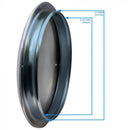 Cap - Police Style Stainless 8" Rally Cap for Ralley Wheel (6.75" Ring)