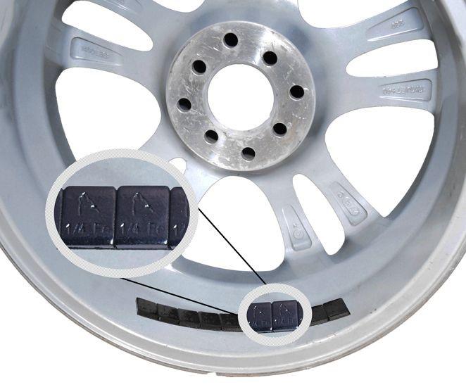 Wheel Weights - Adhesive 1/4 oz. Low Profile Segments - Black 52 3oz. Strips