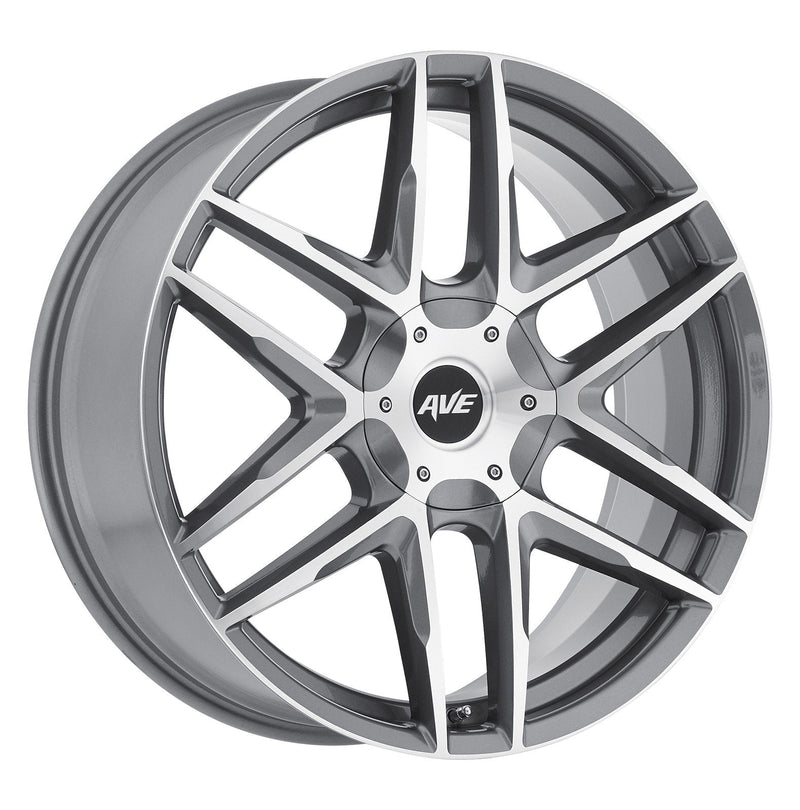 Avenue A613 17x7.5 5x114.3 & 5x120 40mm Satin Grey Machined
