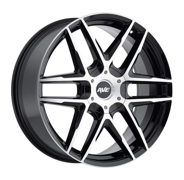 Avenue A613 18x8 5x112 & 5x114.3 40mm Gloss Black Machined