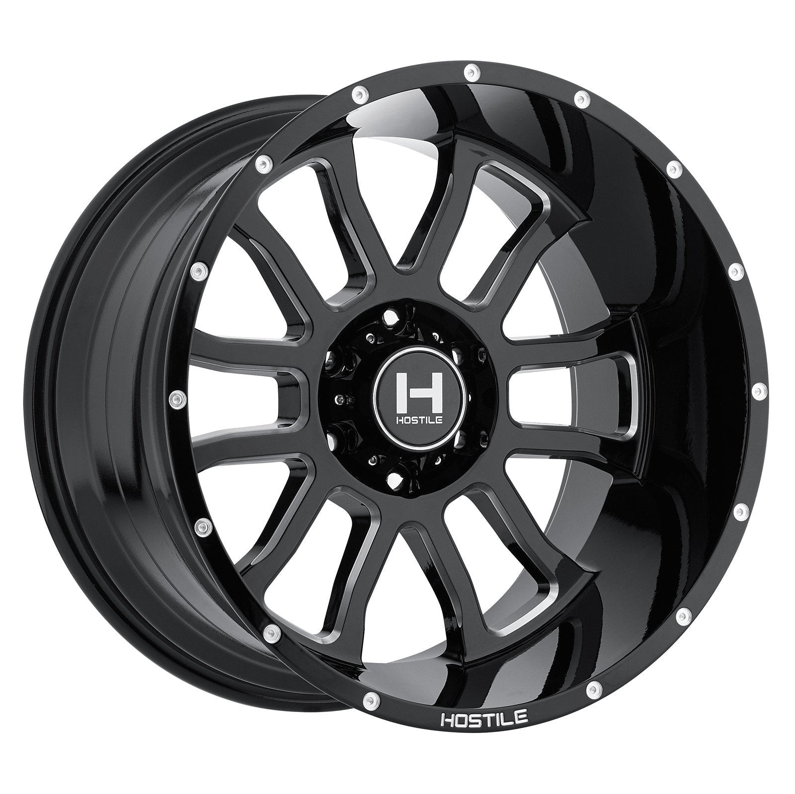 Hostile H107 Gaunlet 20x10 6x135 -19mm Blade Cut