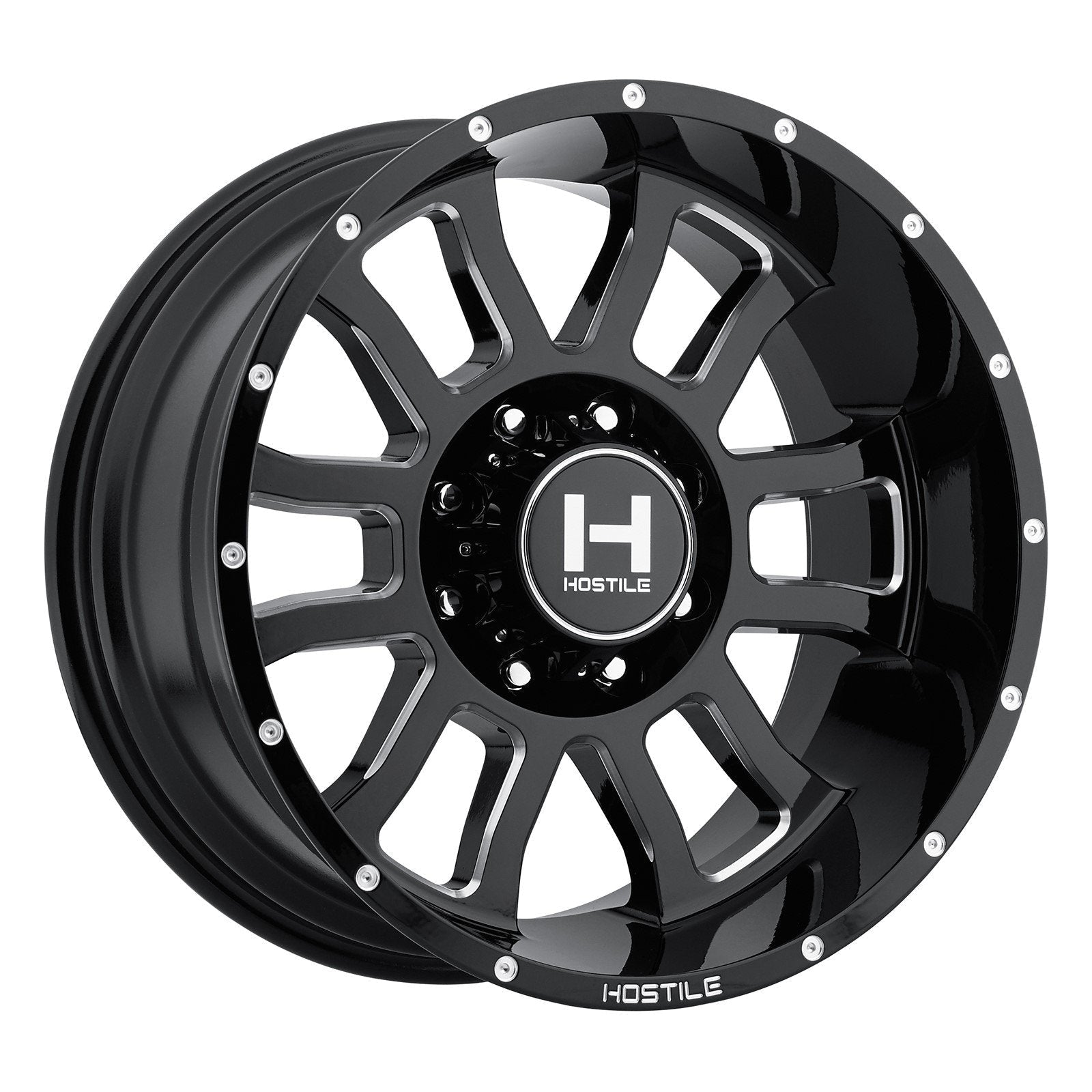 Hostile H107 Gaunlet 20x10 8x180 -19mm Blade Cut