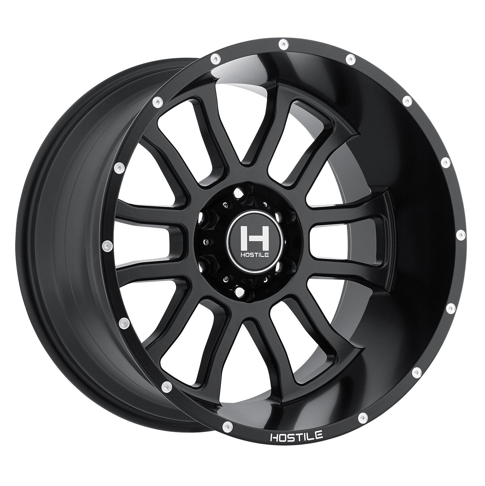 Hostile H107 Gaunlet 20x12 6x139.7 -44mm Asphalt