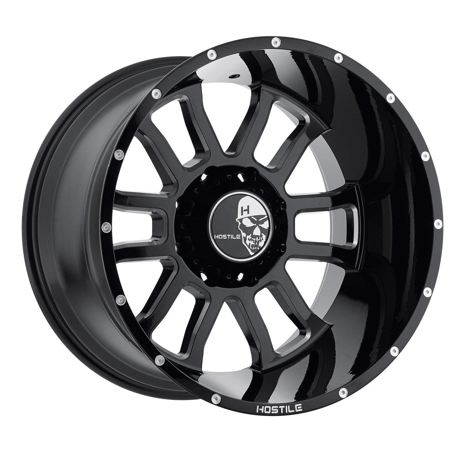 Hostile H107 Gaunlet 20x12 8x165.1 -44mm Asphalt
