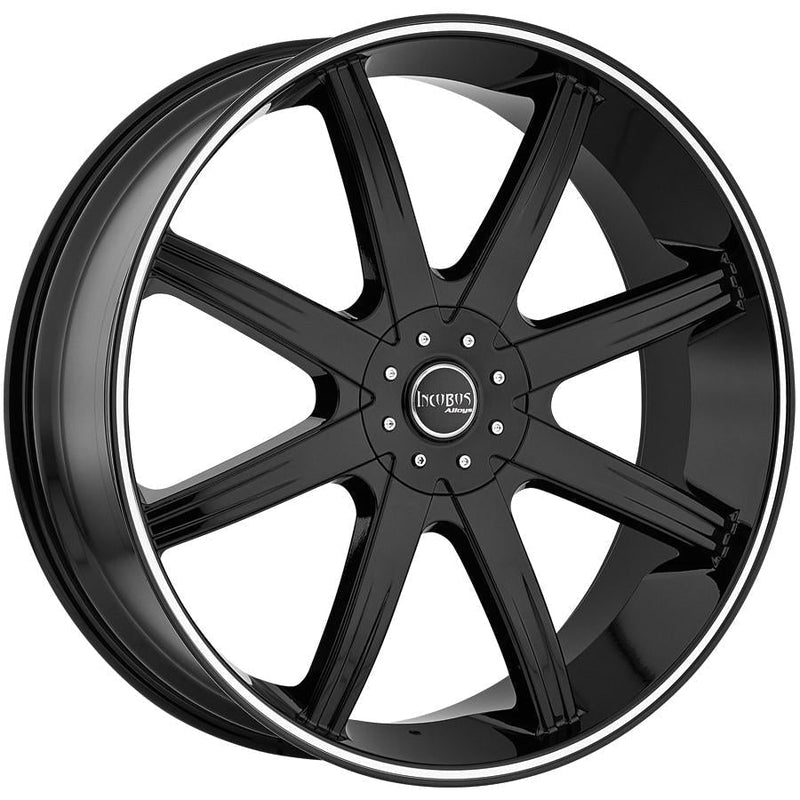 Incubus 840 Empire 20x9 6x135, 6x139.7 +30mm Gloss Black Machined Pinstripe