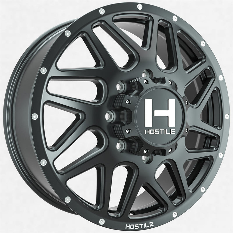 Hostile H401 Sprocket Dually Front 20x8.25 8x165 123mm Asphalt