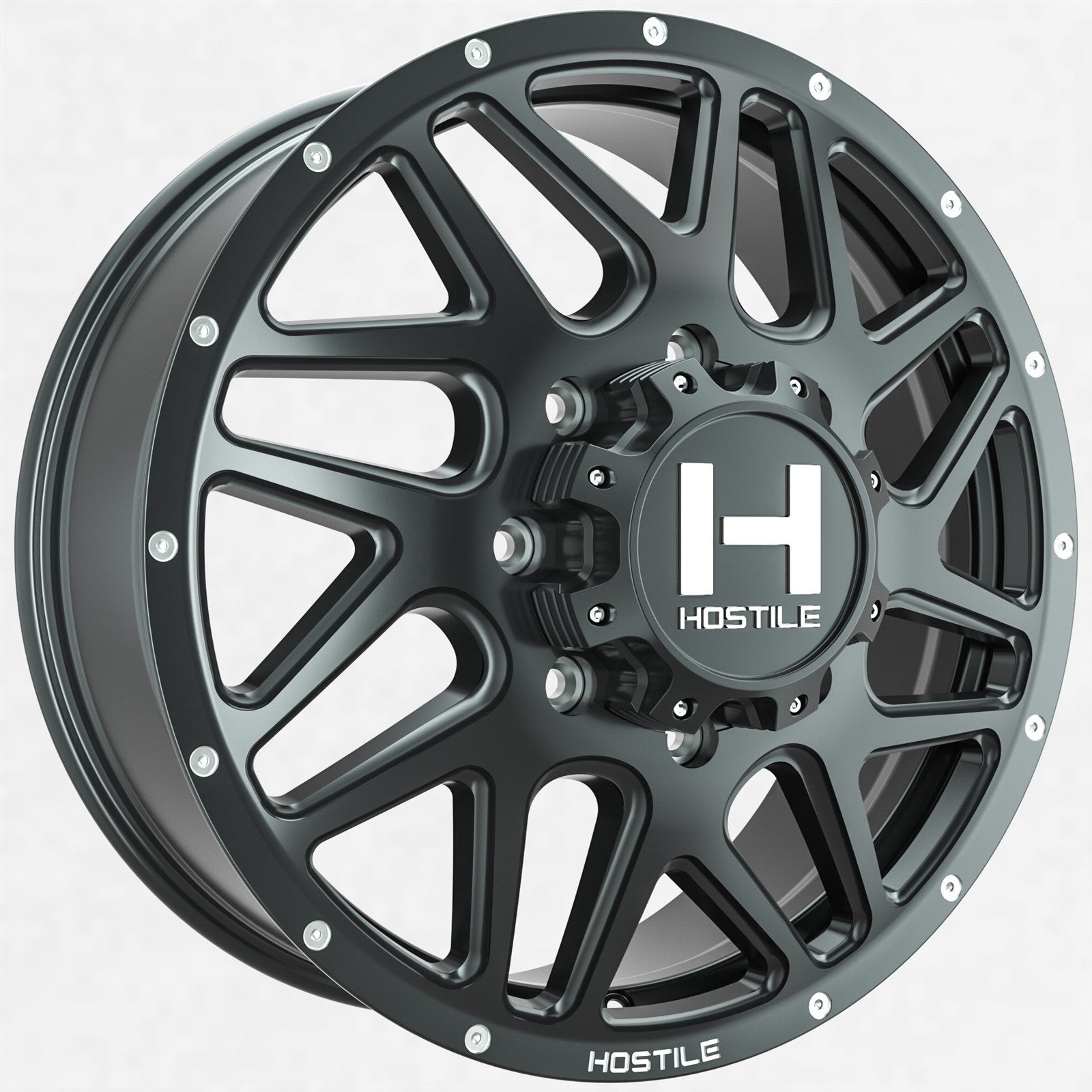 Hostile H401 Sprocket Dually Front 20x8.25 8x210 123mm Asphalt