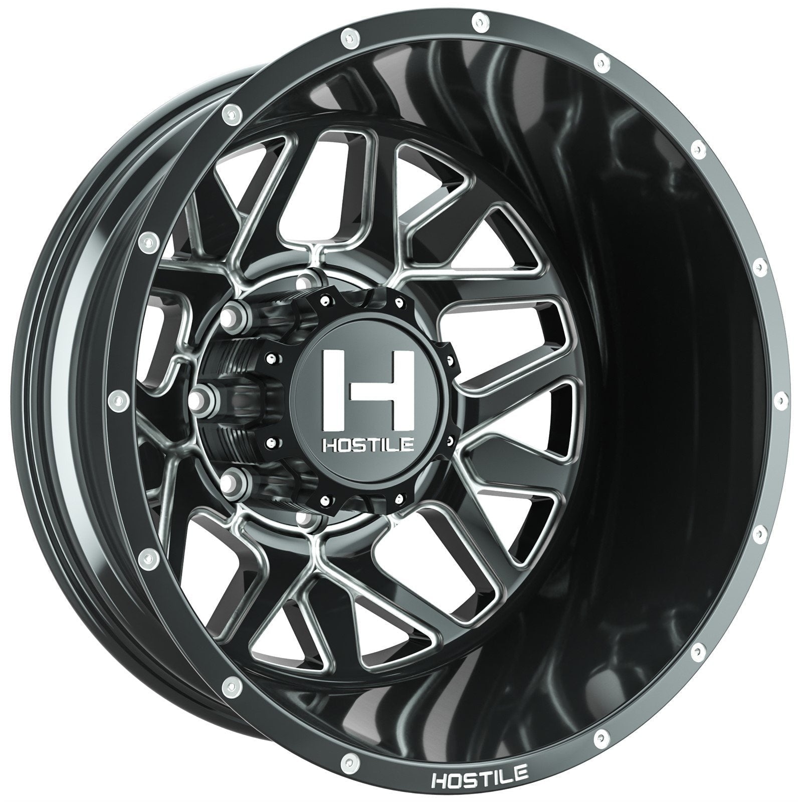 Hostile H402 Diablo Dually Rear 22x8.25 8x165 -221mm Blade Cut